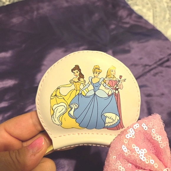 DisneyLand & Princess Mickey Ears Headband with Pink Bow, Handmade - Picture 3 of 3